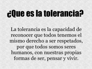 tolerancia